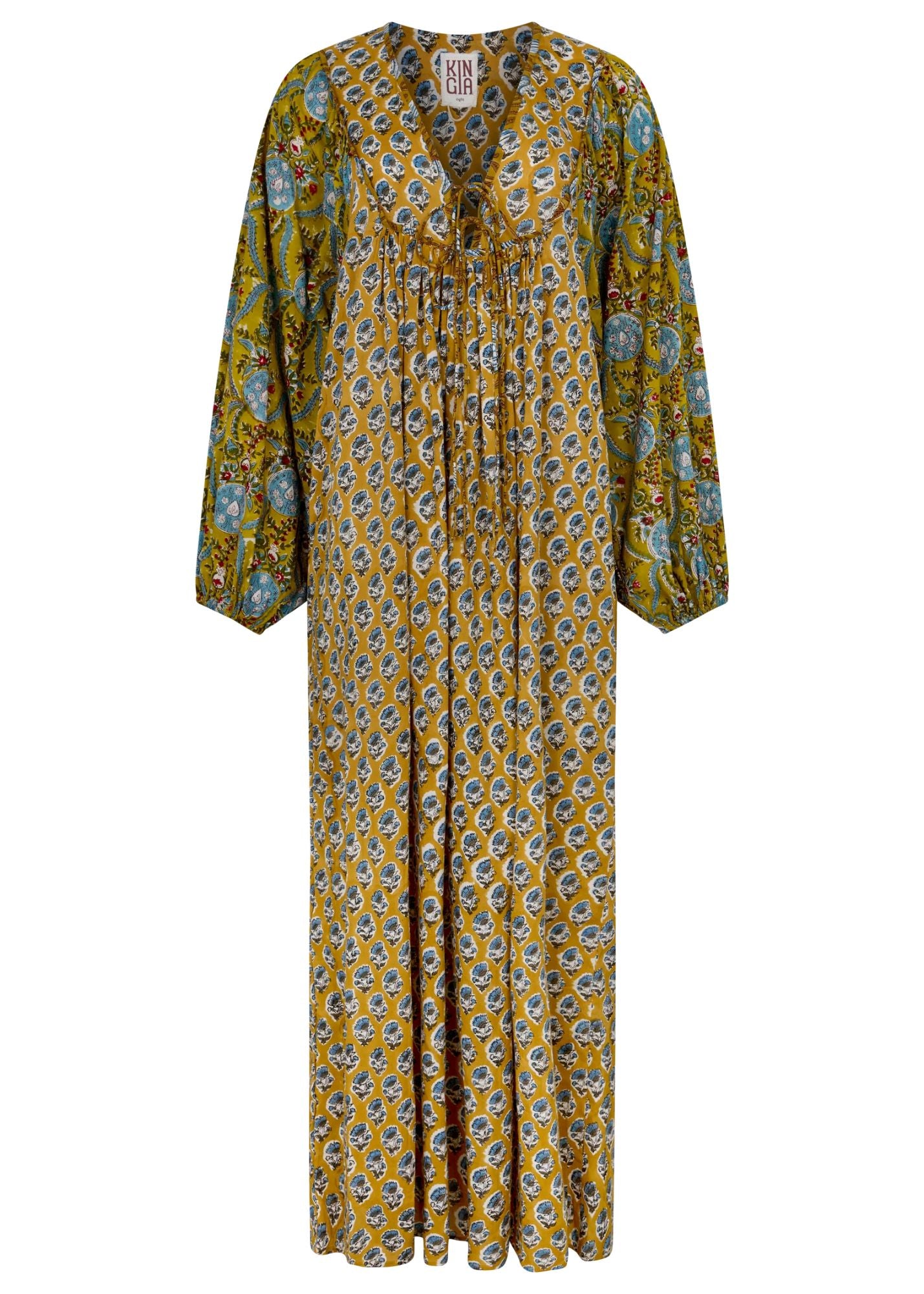 Zoya Block Print Dress-Multi