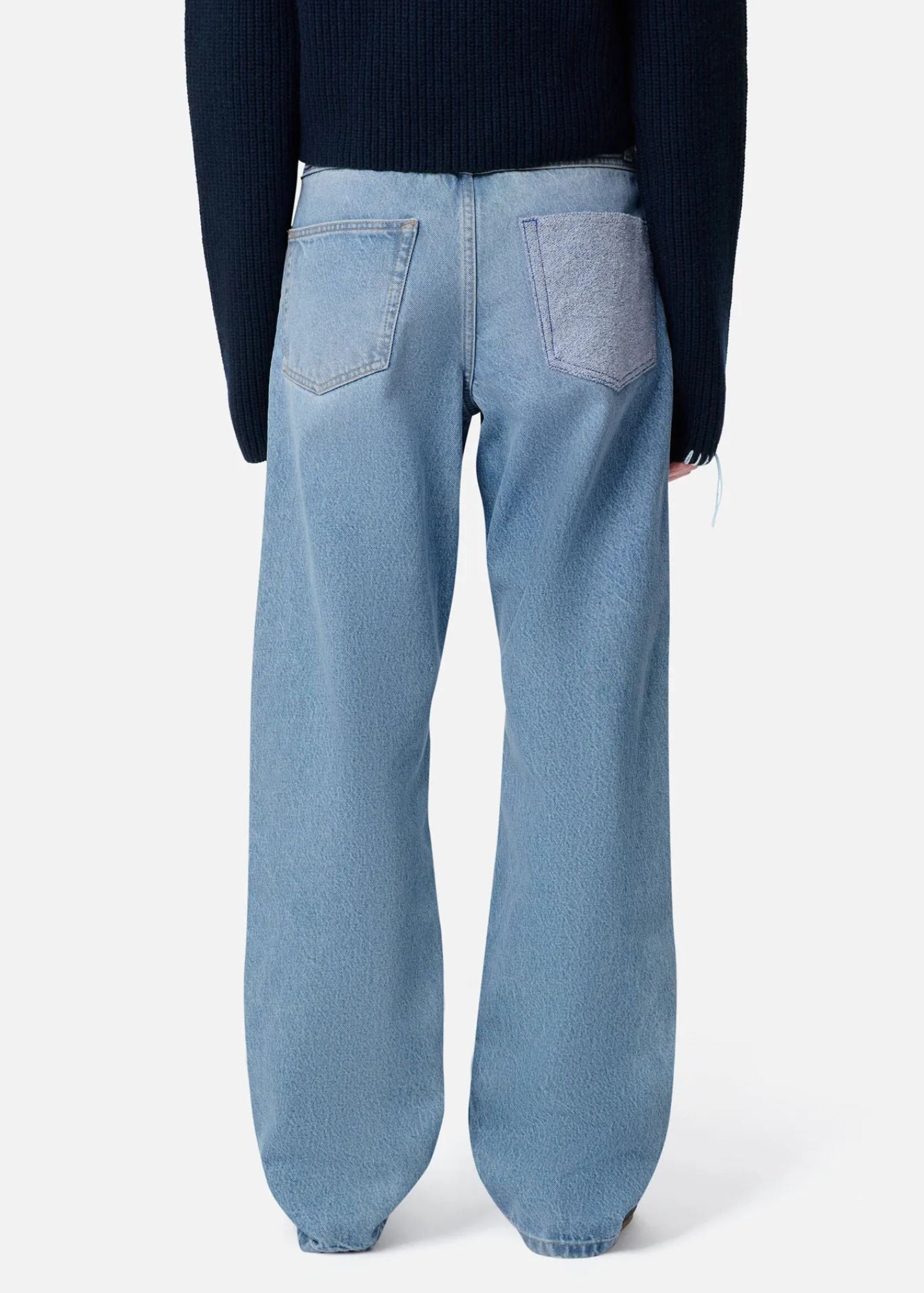 Zine Embroidered Patch Jeans-Light Blue-Women