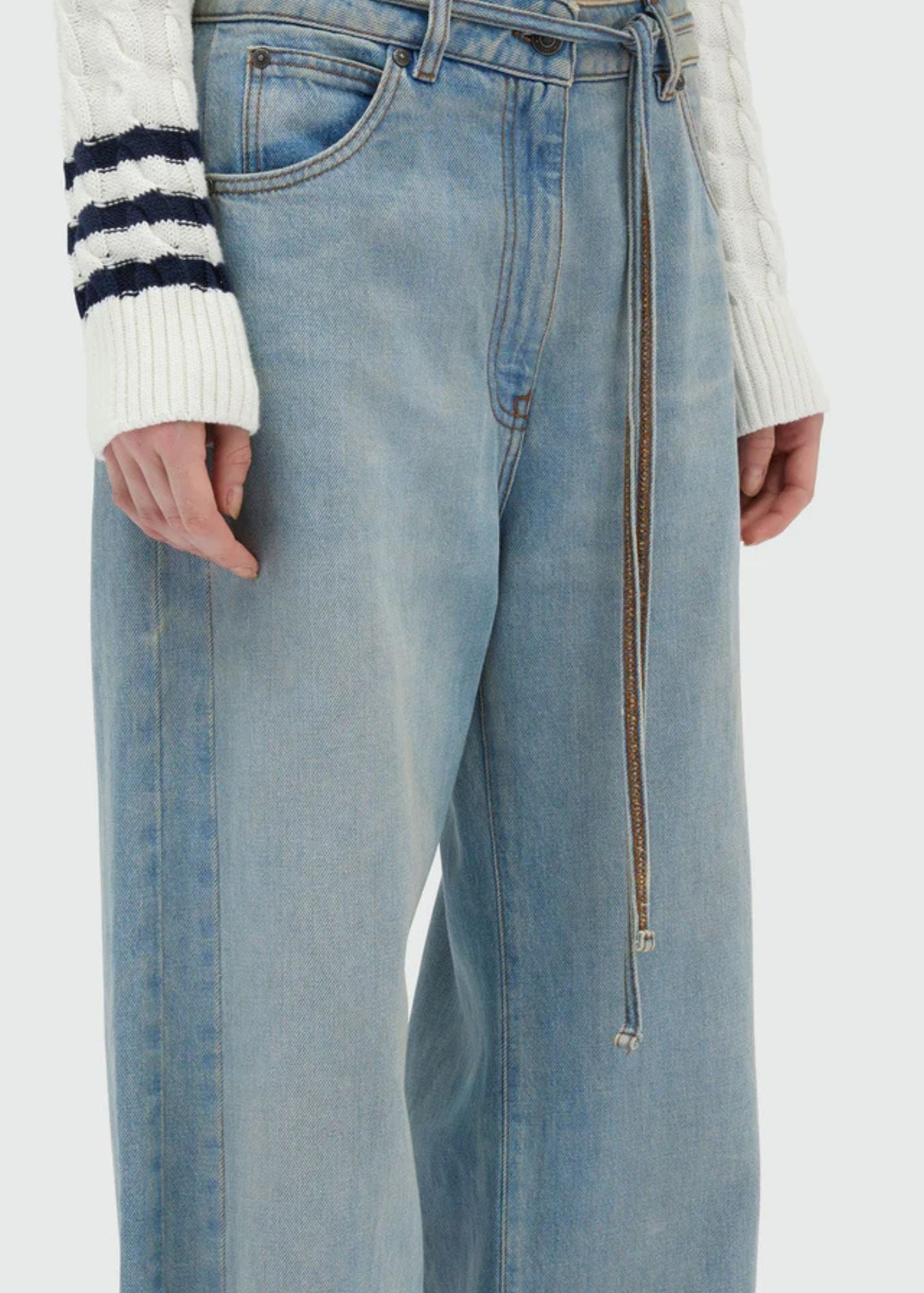 Wide Leg Trouser-Sky Blue-Women