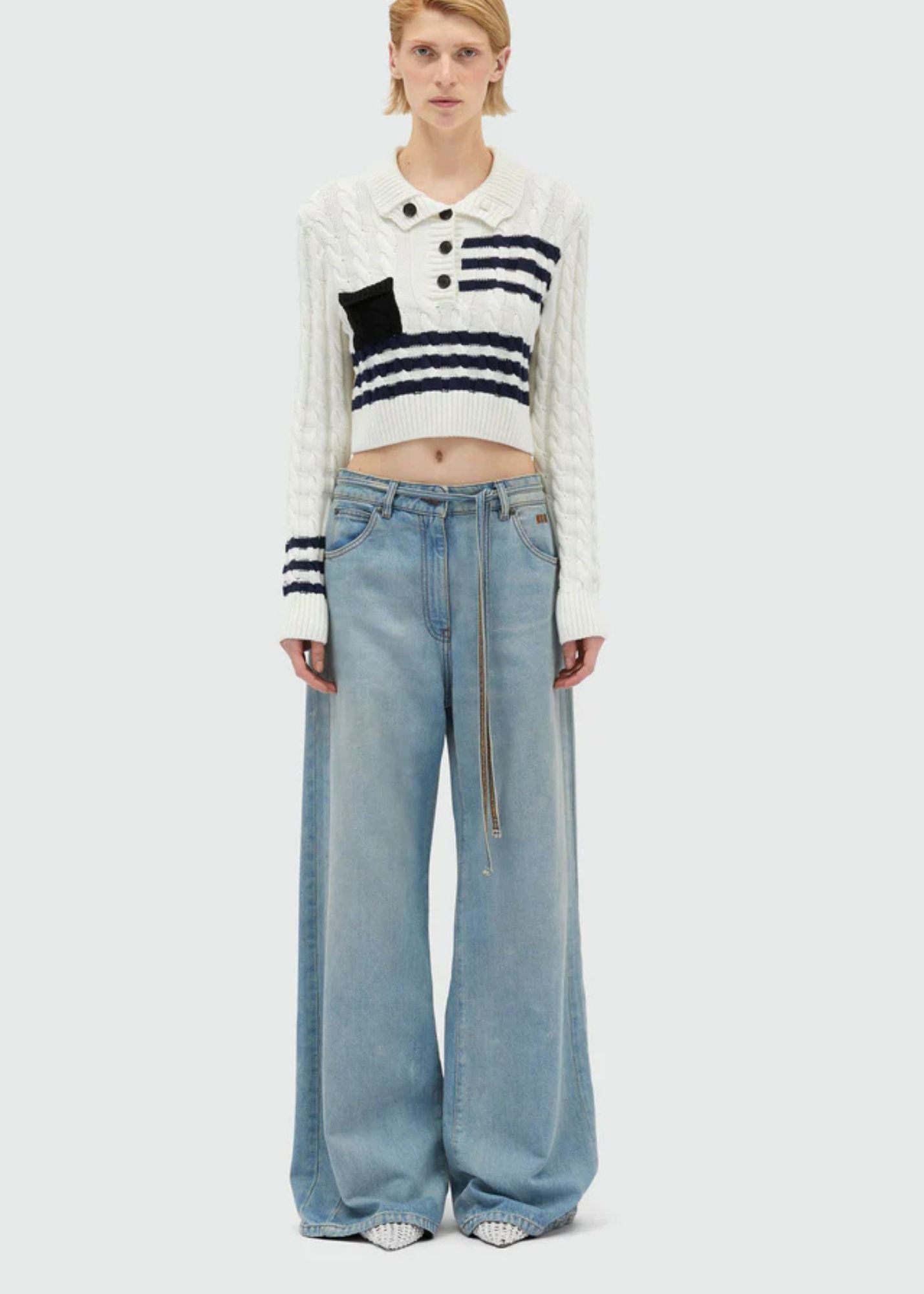 Wide Leg Trouser-Sky Blue-Women