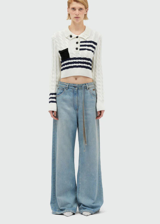 Wide Leg Trouser-Sky Blue-Women