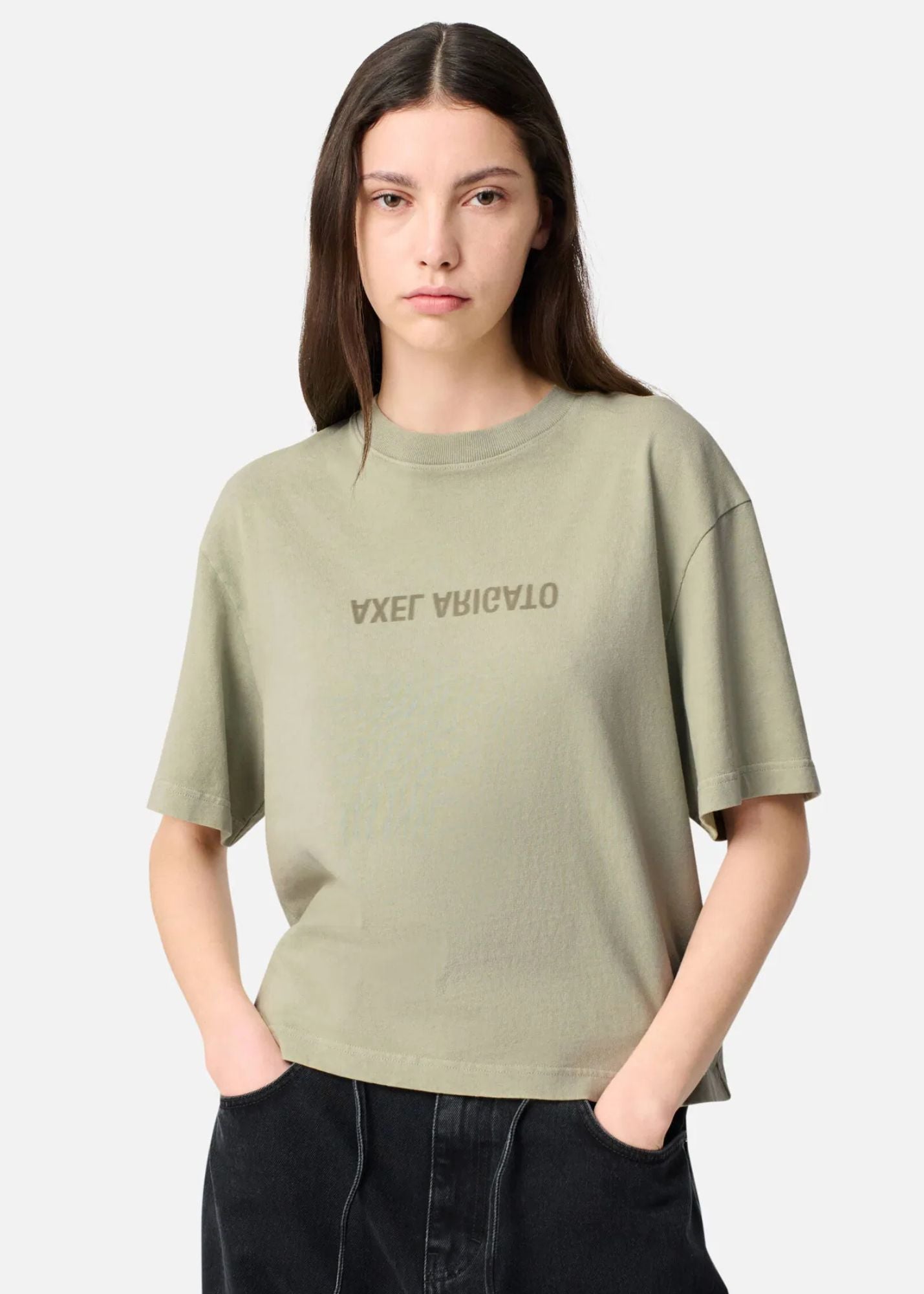 Distort T-Shirt-Dusty Green