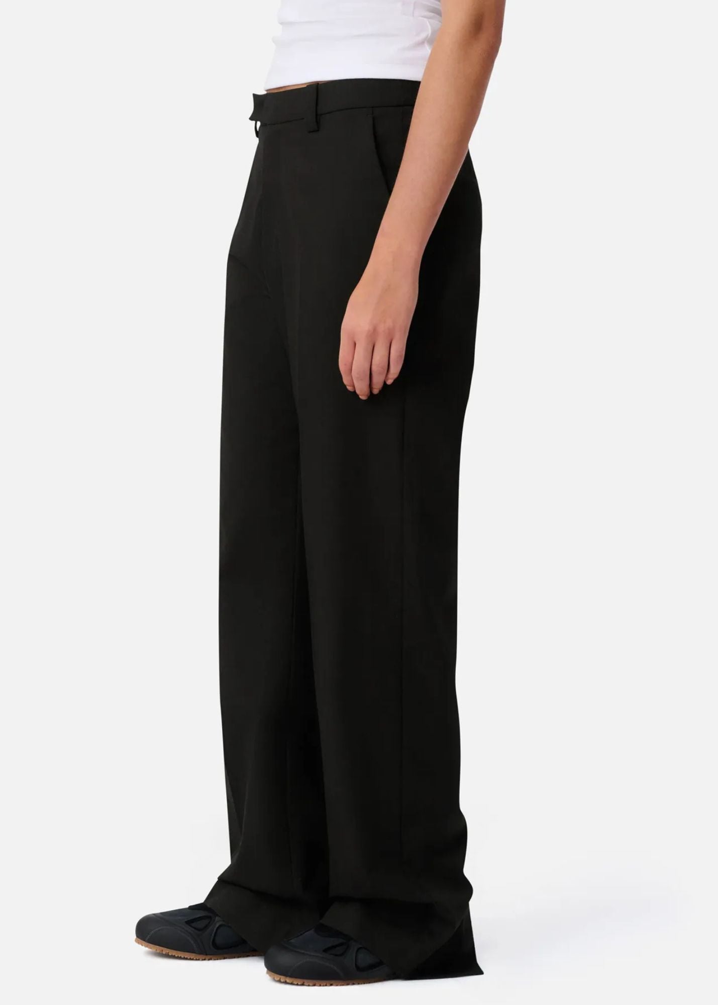 Vera Slit Trouser-Black-Women
