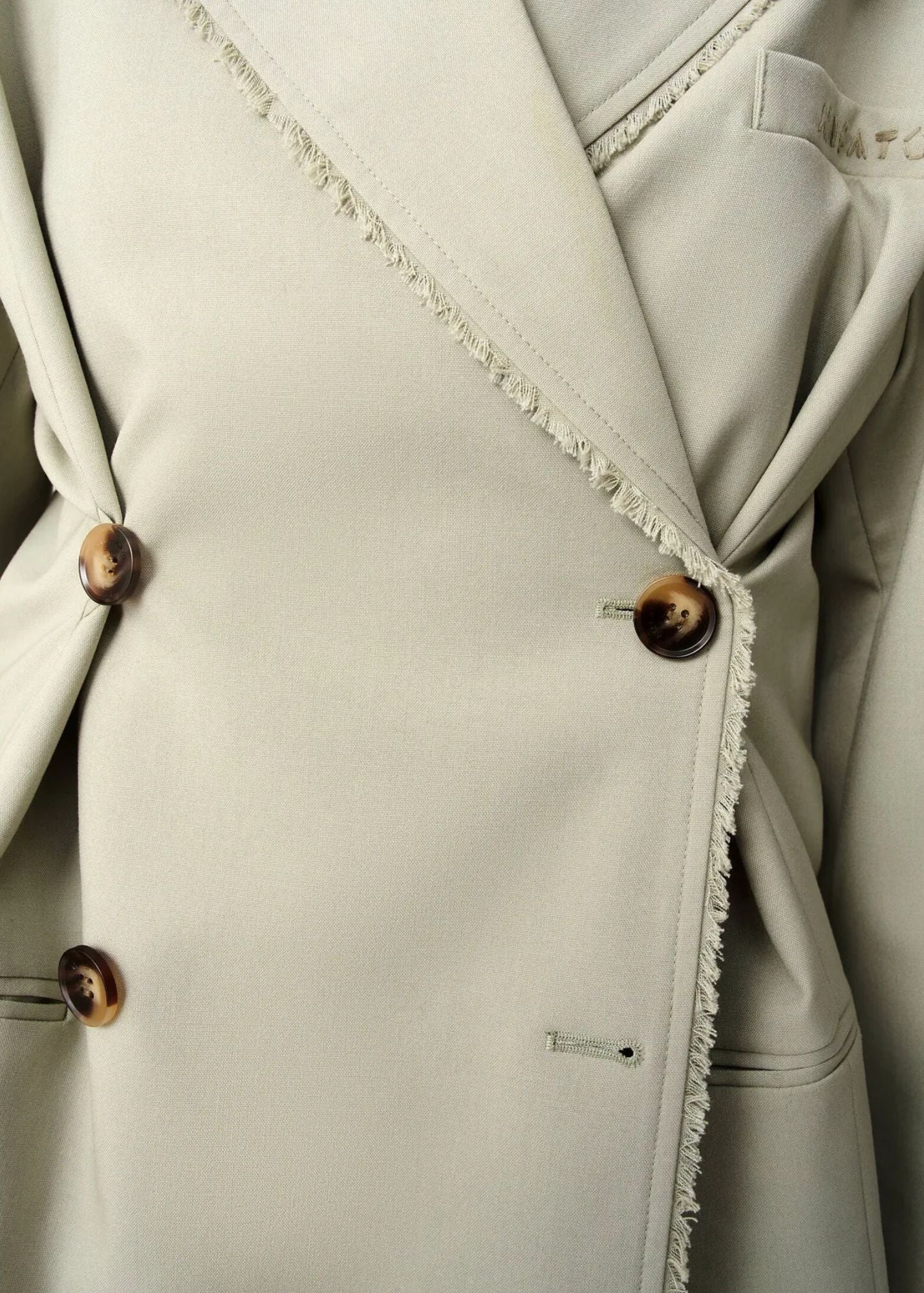 Thea Frayed Blazer-Dusty Green-Women