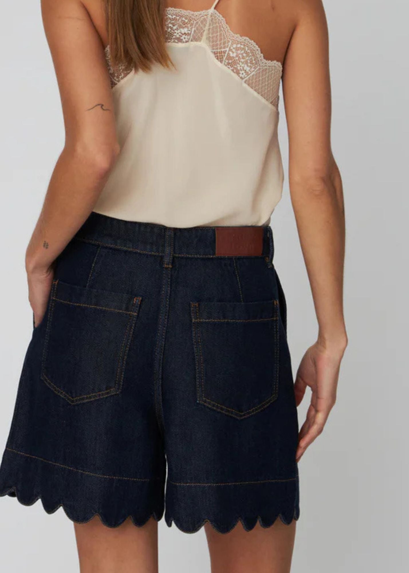 Blue Denim Short-Denim Blue