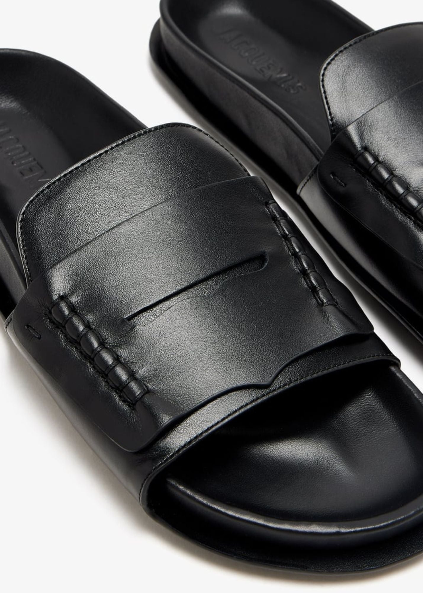 The Mocassin Sandals-Black