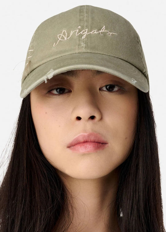 Seam Distressed Cap-Stone Grey