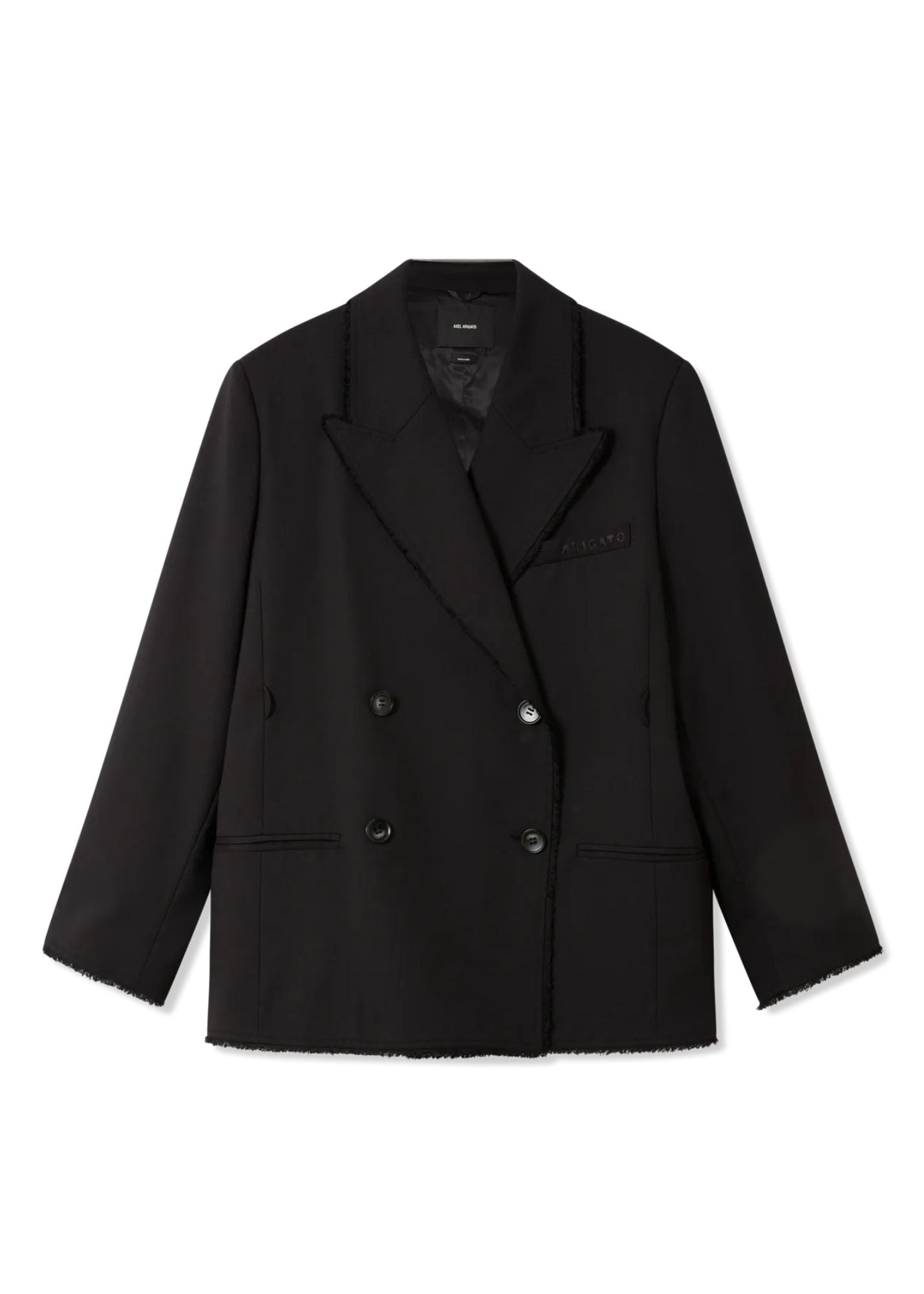 Thea Frayed Blazer-Black-Women