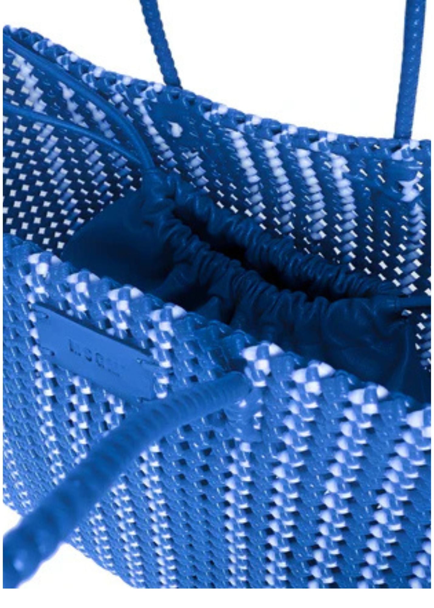 Woven Tote Bag-Blue