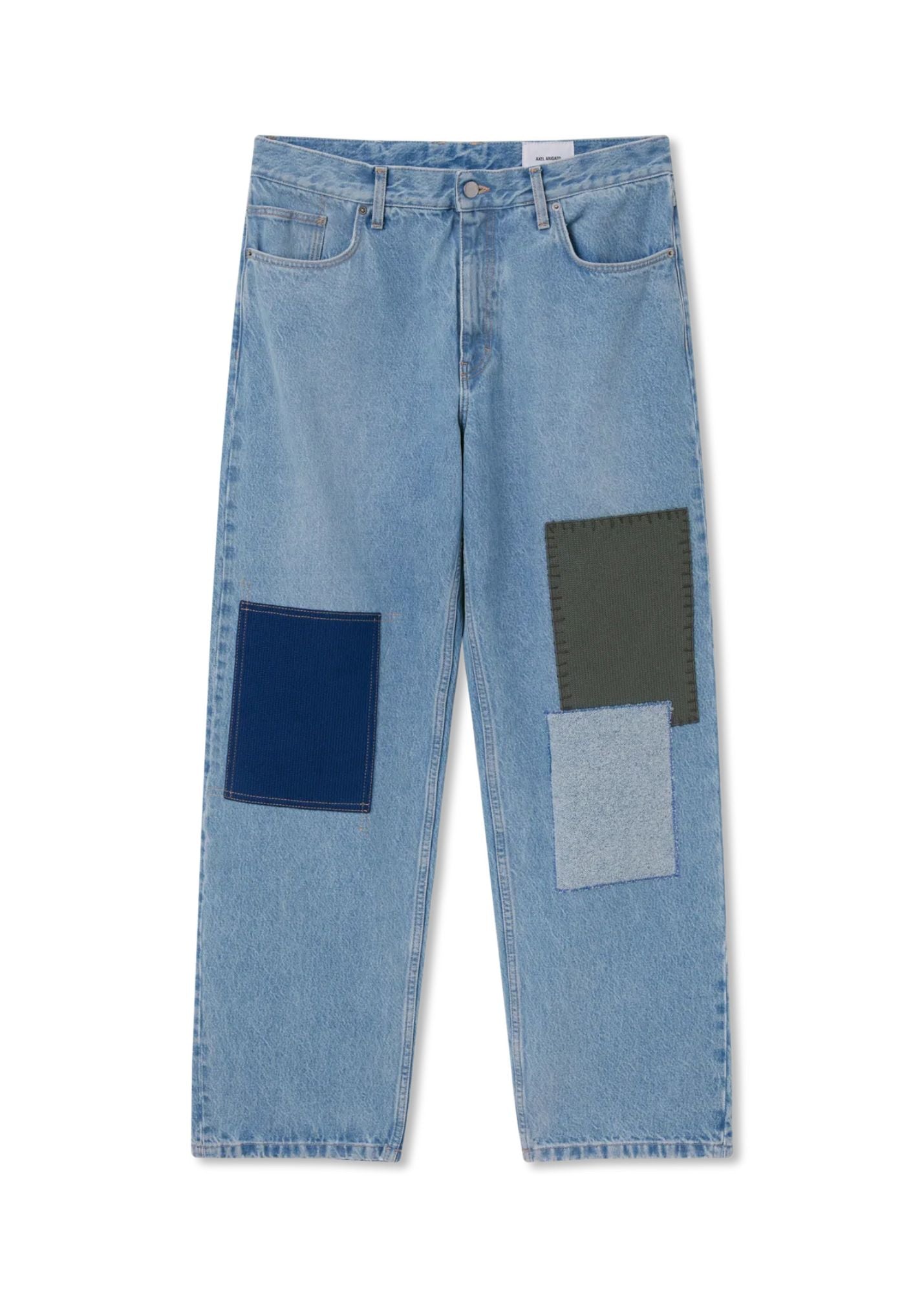 Zine Embroidered Patch Jeans-Light Blue-Women