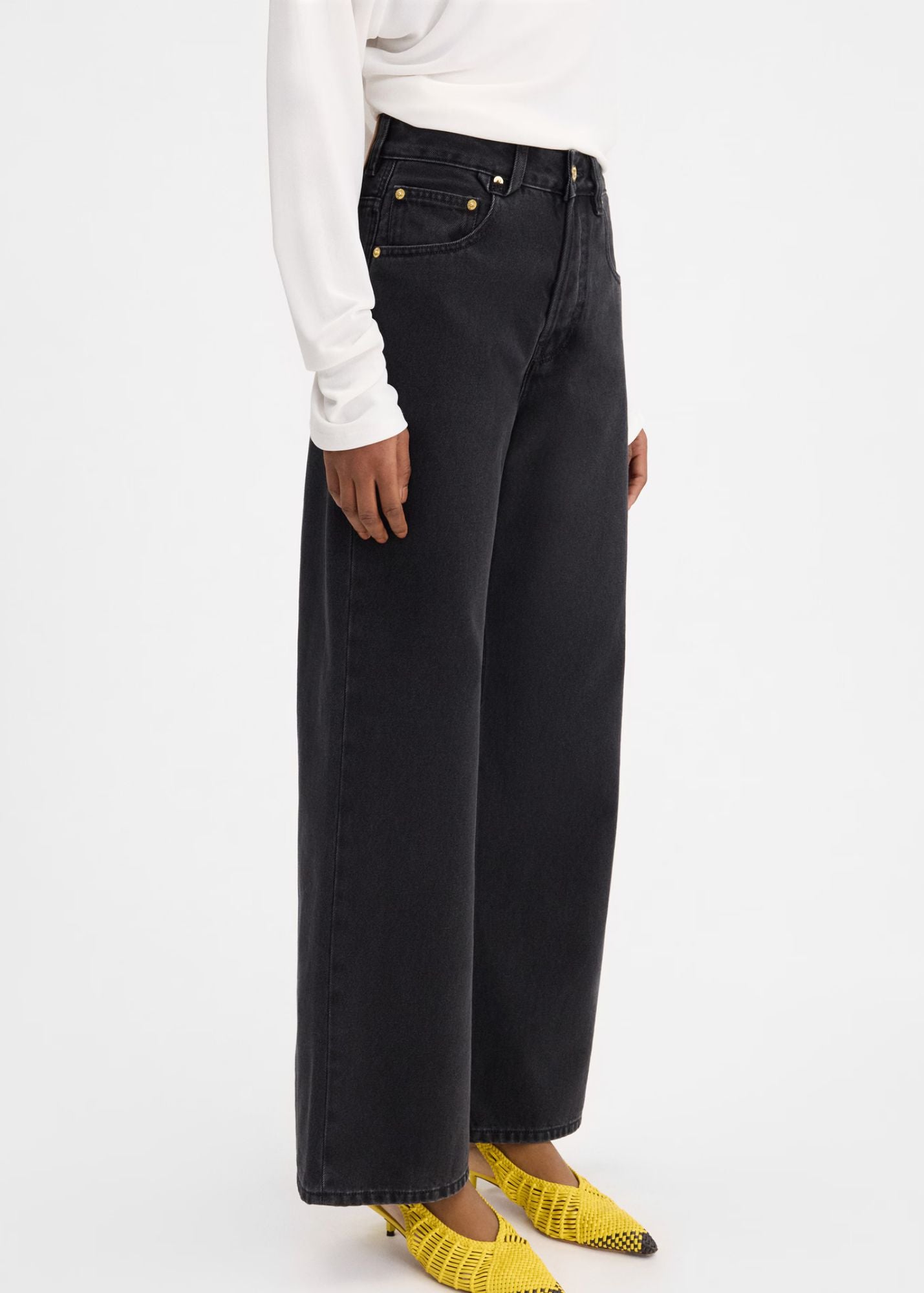 The wide denim pants-Denim-Women (Copy)