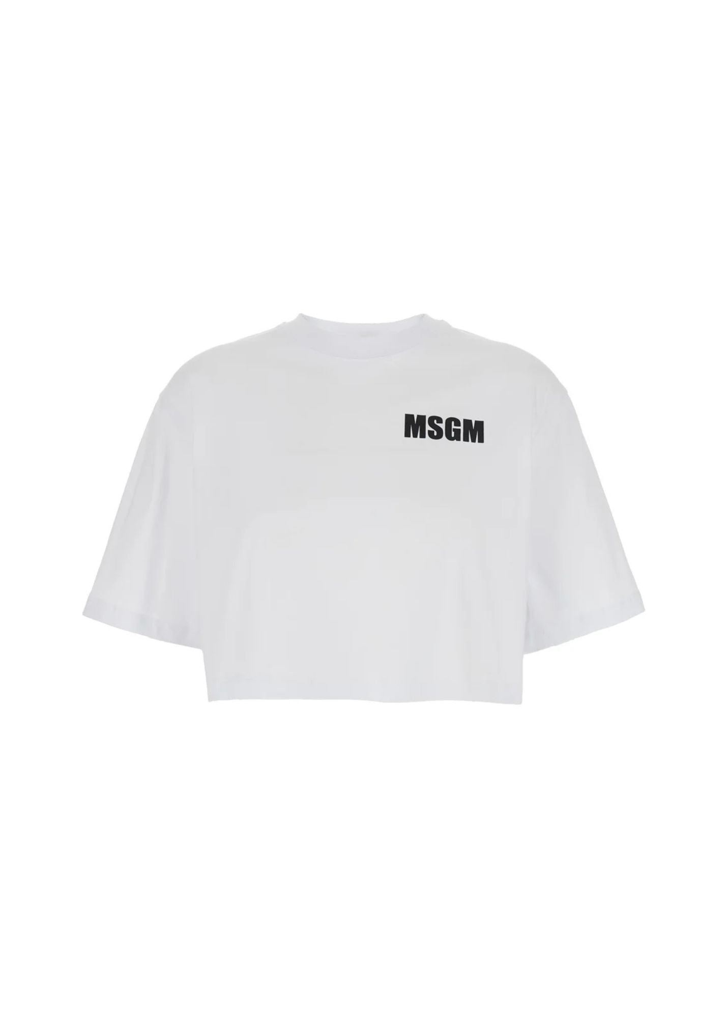 Logo Crop T-Shirt-White
