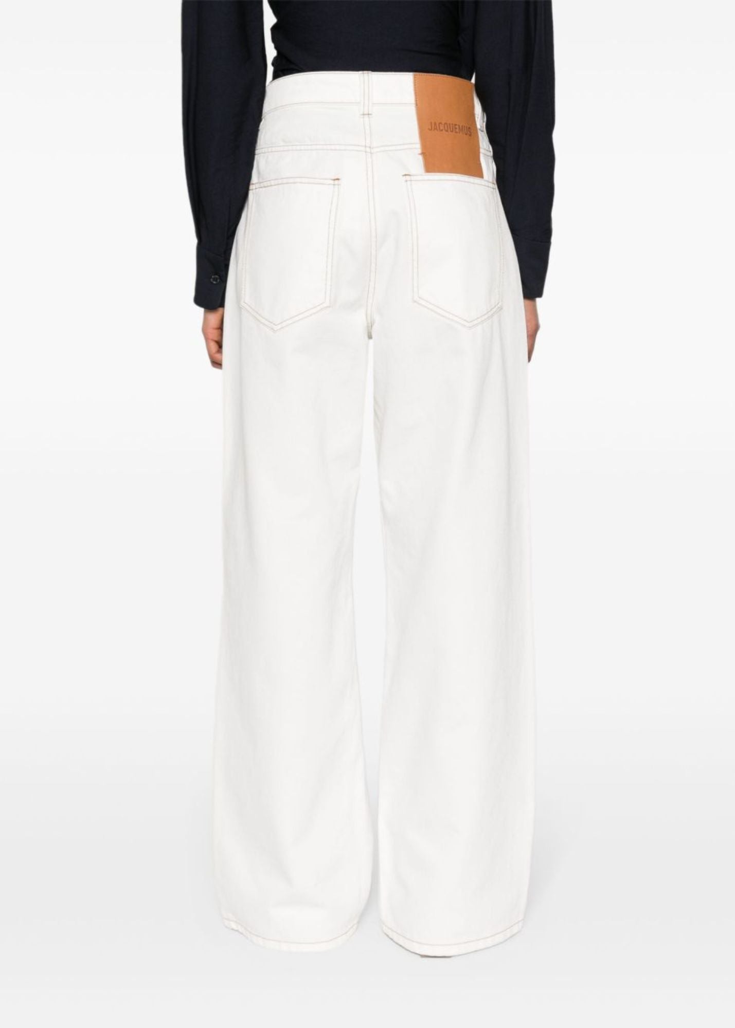 The wide de-Nîmes denim pants-Offwhite