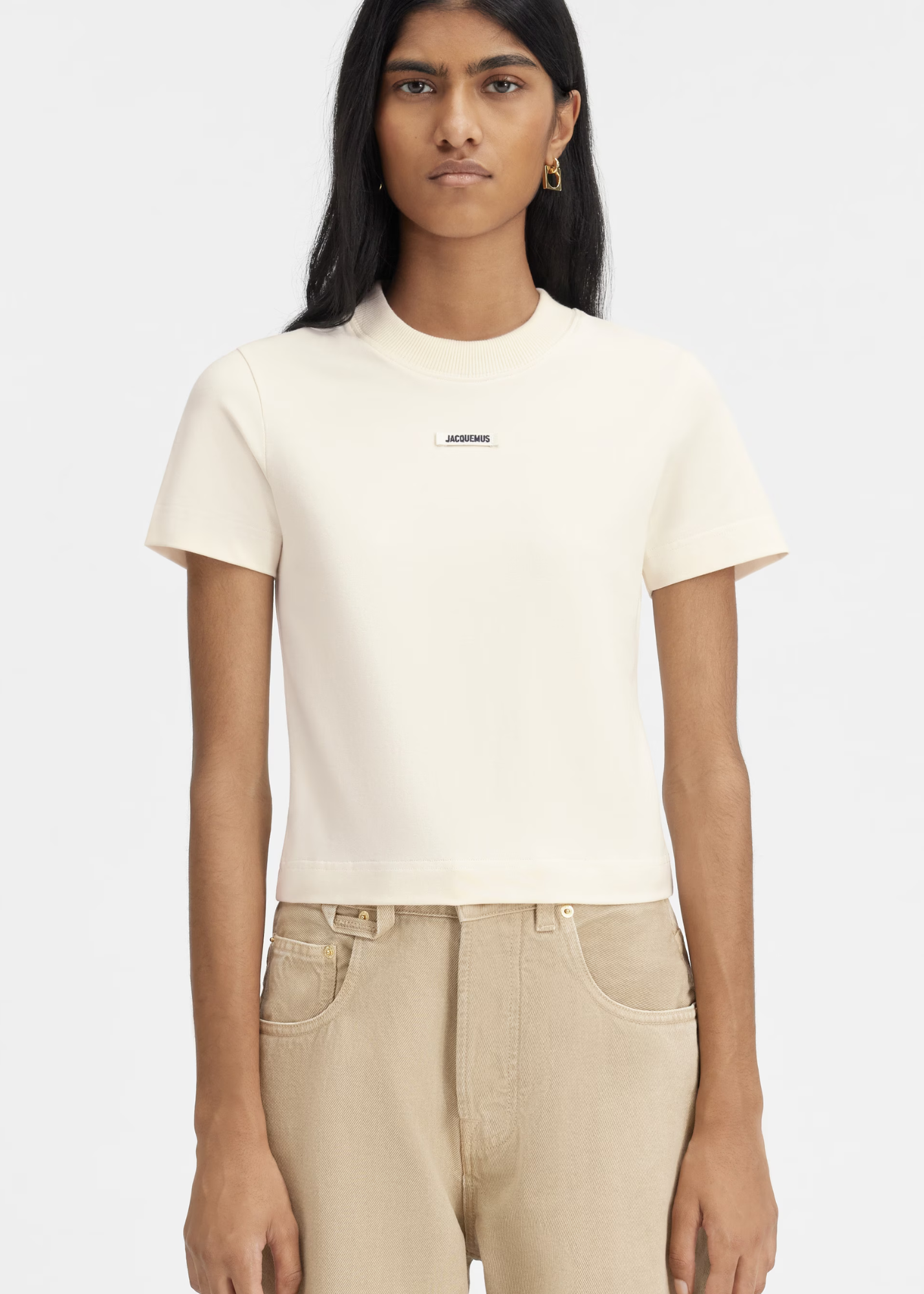Gros Grain T-Shirt-Light Beige
