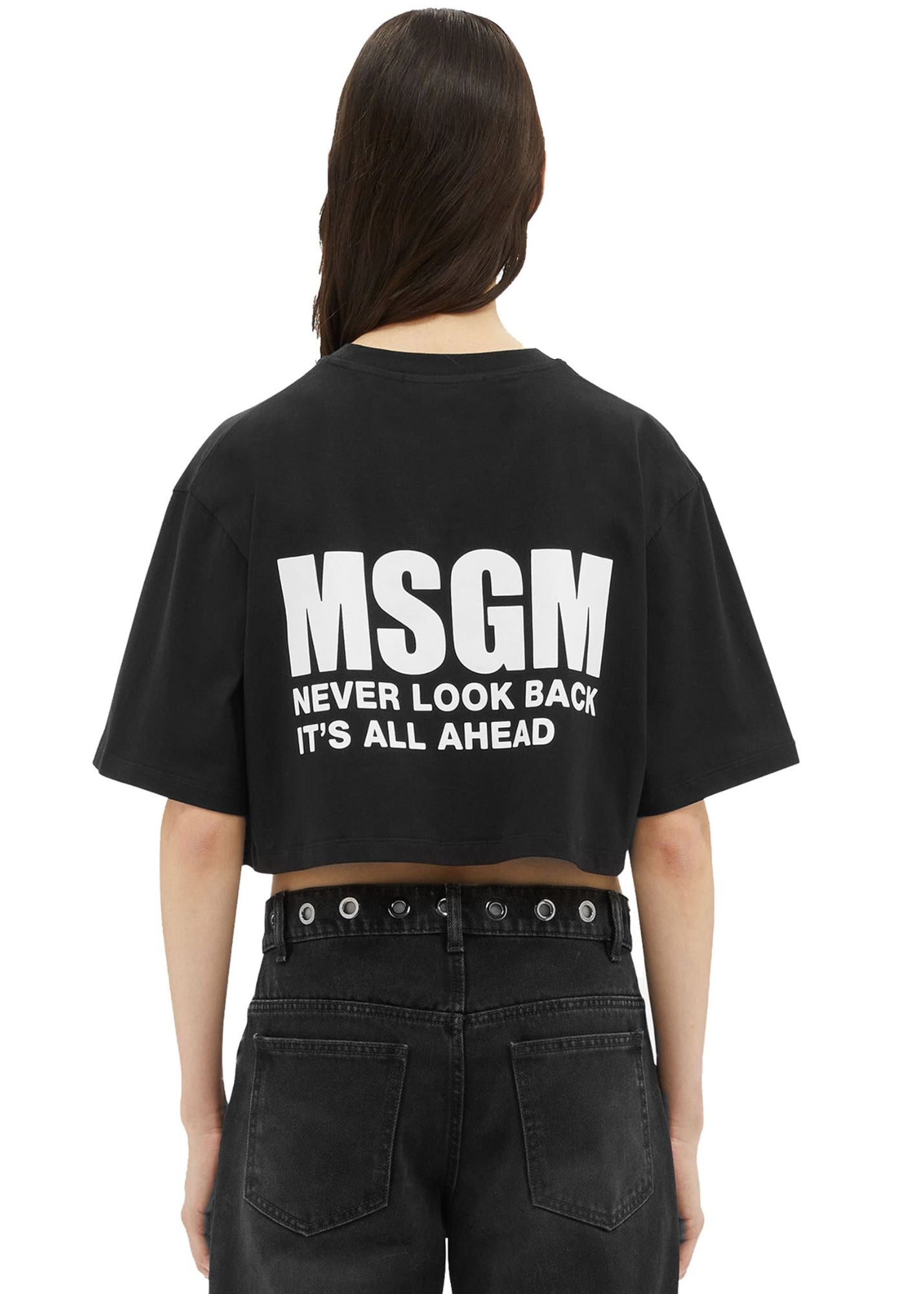 Logo Crop T-Shirt-Black
