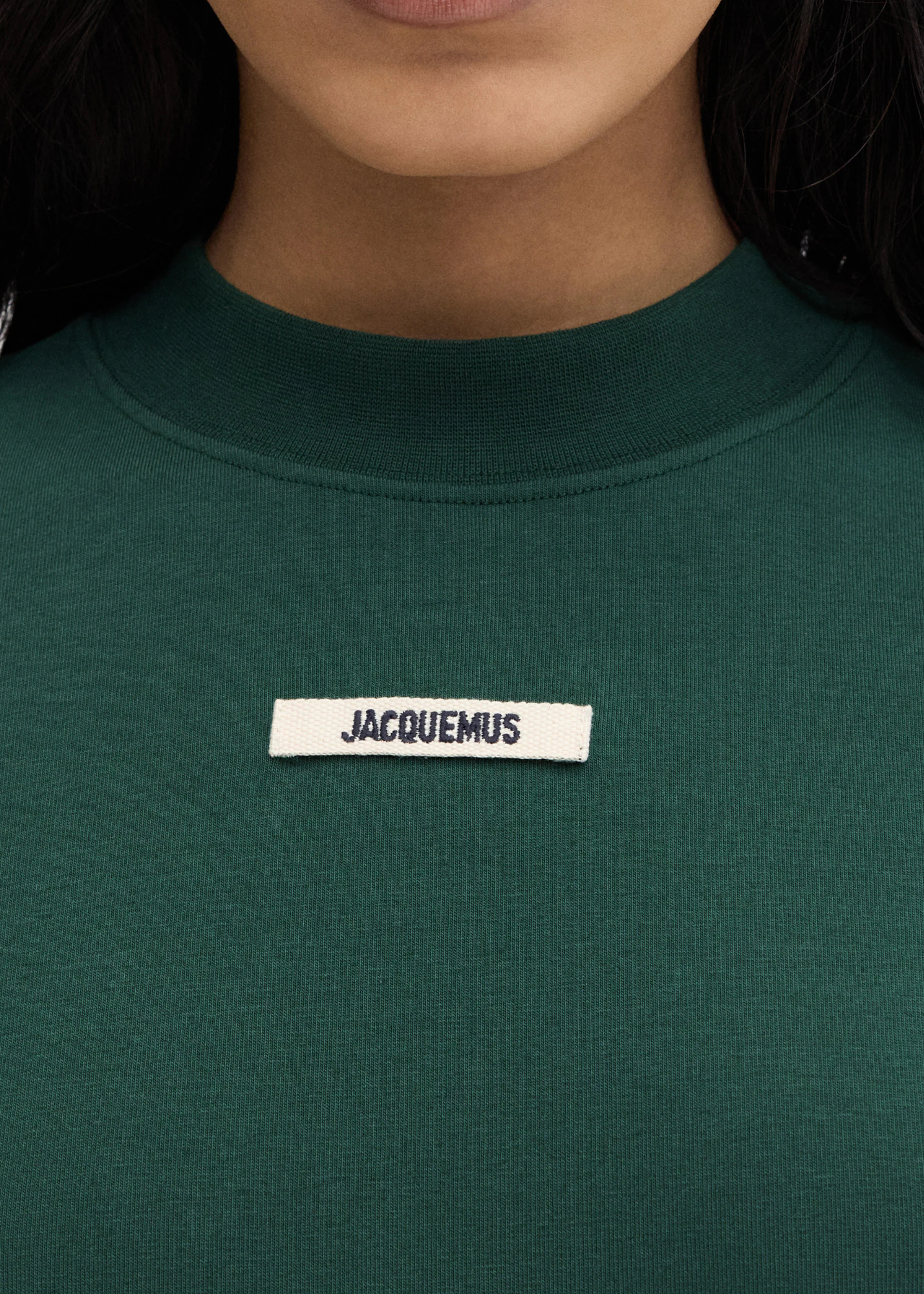 Gros Grain T-Shirt-Drak Green