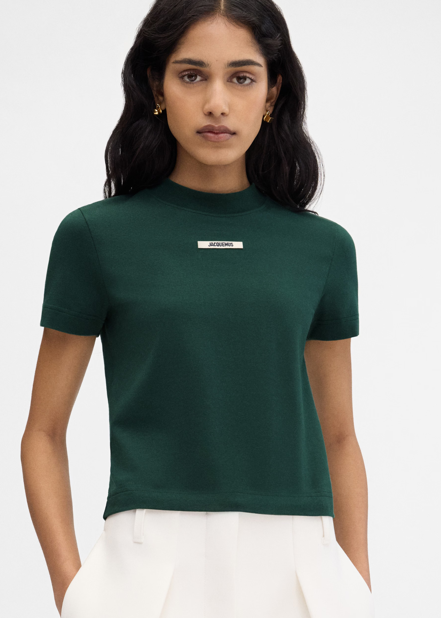 Gros Grain T-Shirt-Drak Green
