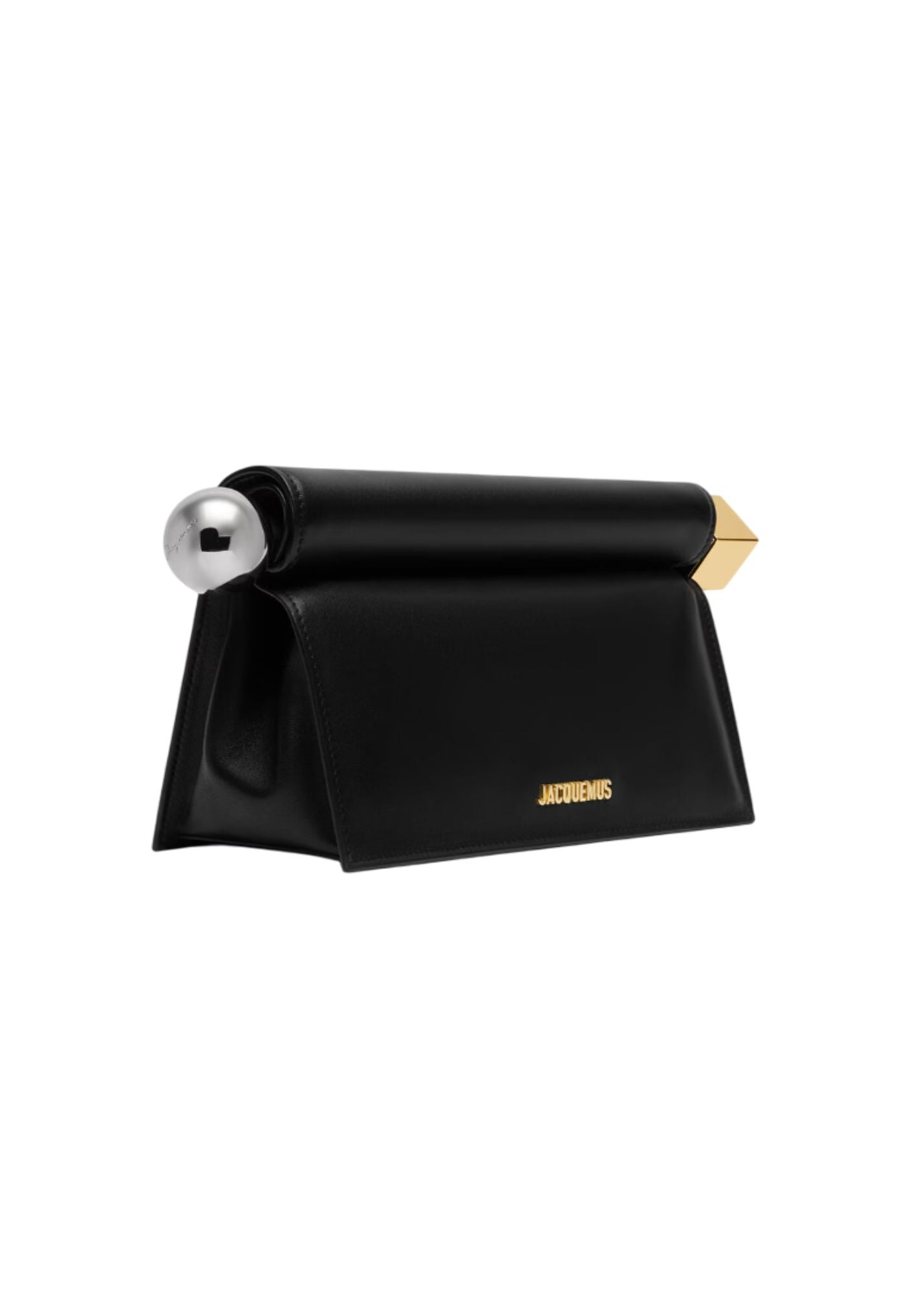 The Round Square Pouch-Black