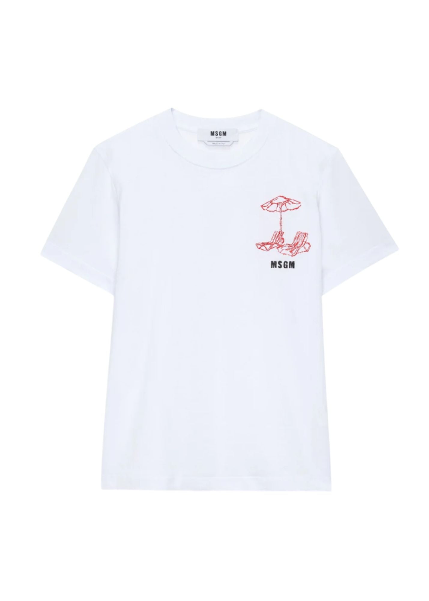 Embroidery T-Shirt-White