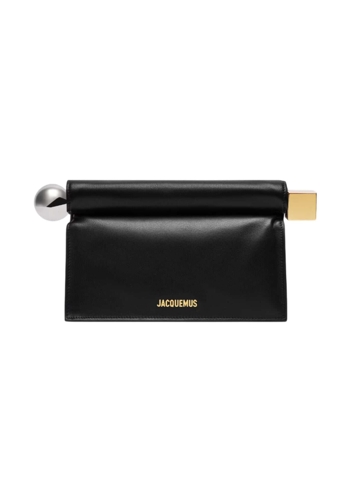 The Round Square Pouch-Black