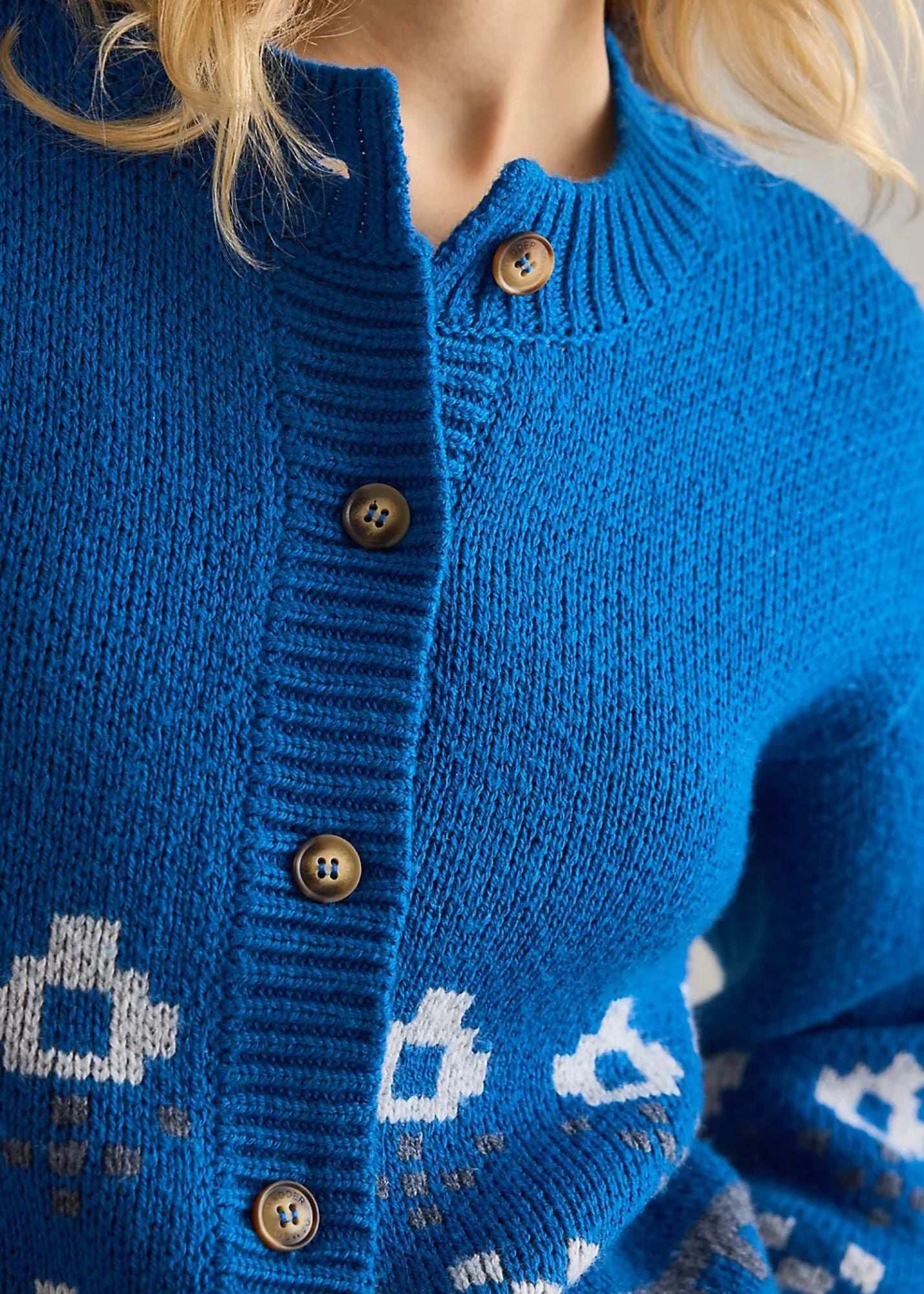 Romily Wool Cardigan-Blue