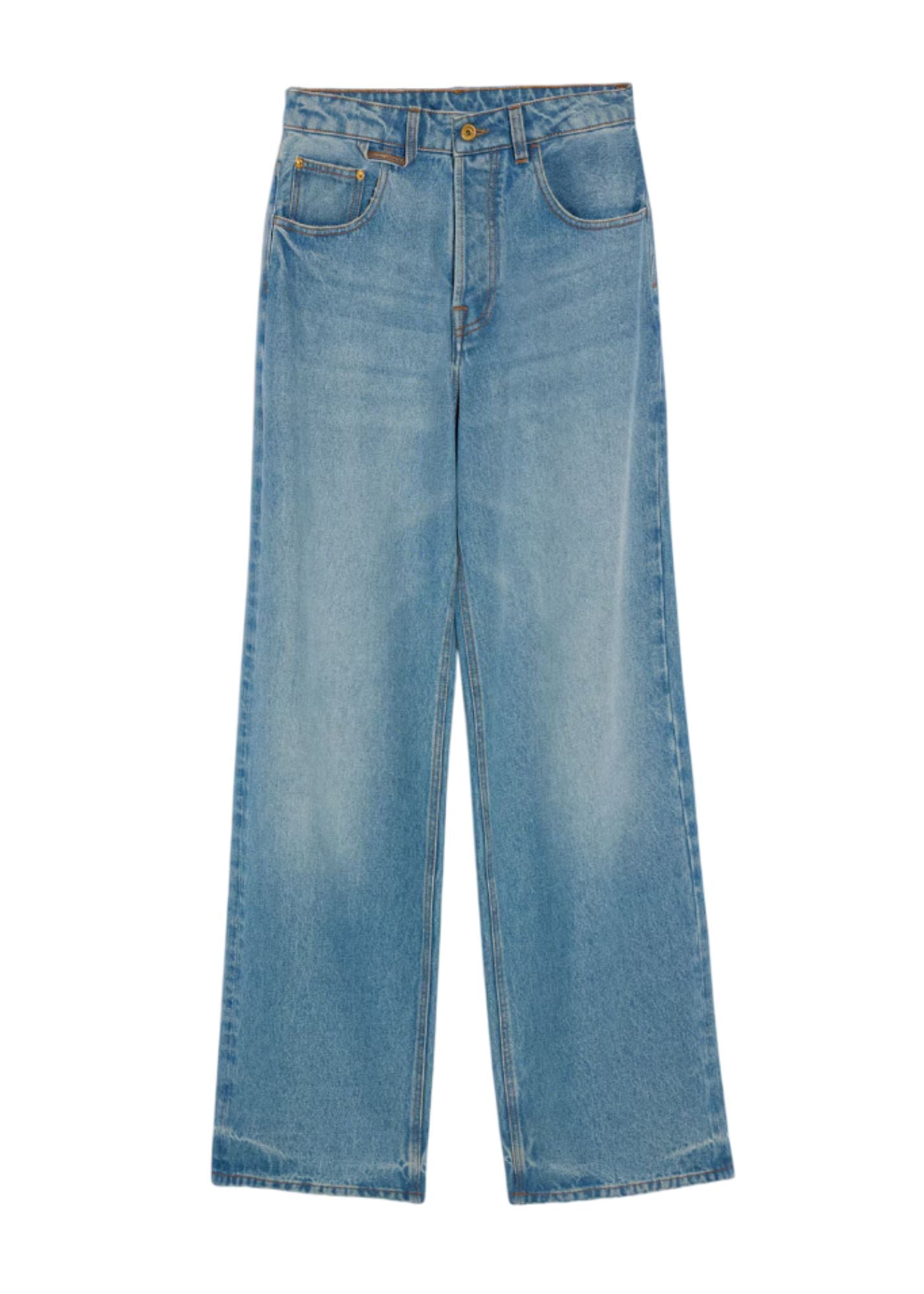 The wide denim pants-Denim-Women