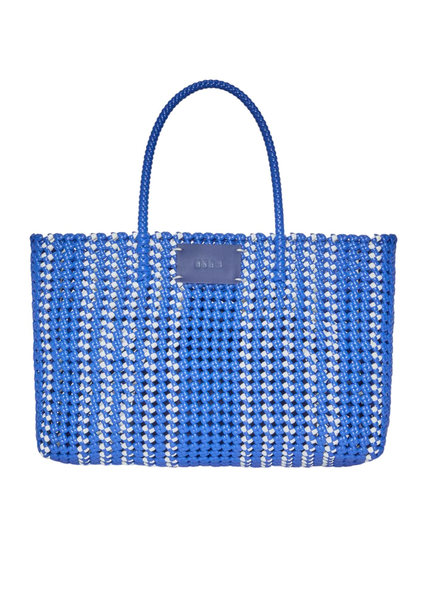 Woven Tote Bag-Blue