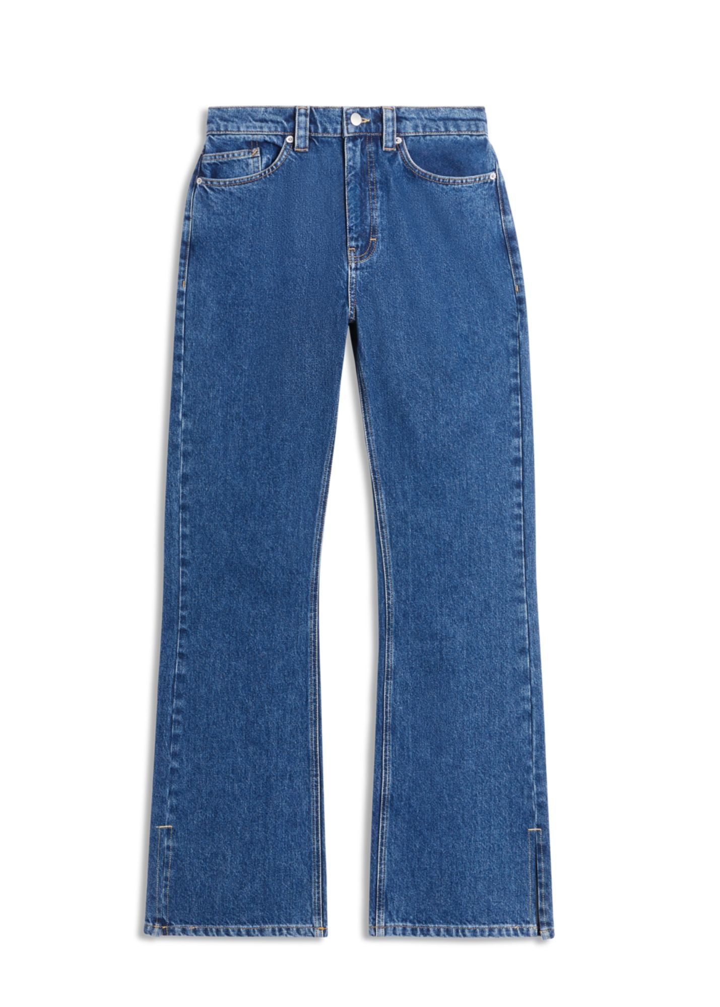 Ryder Flared Jeans-Mid Blue