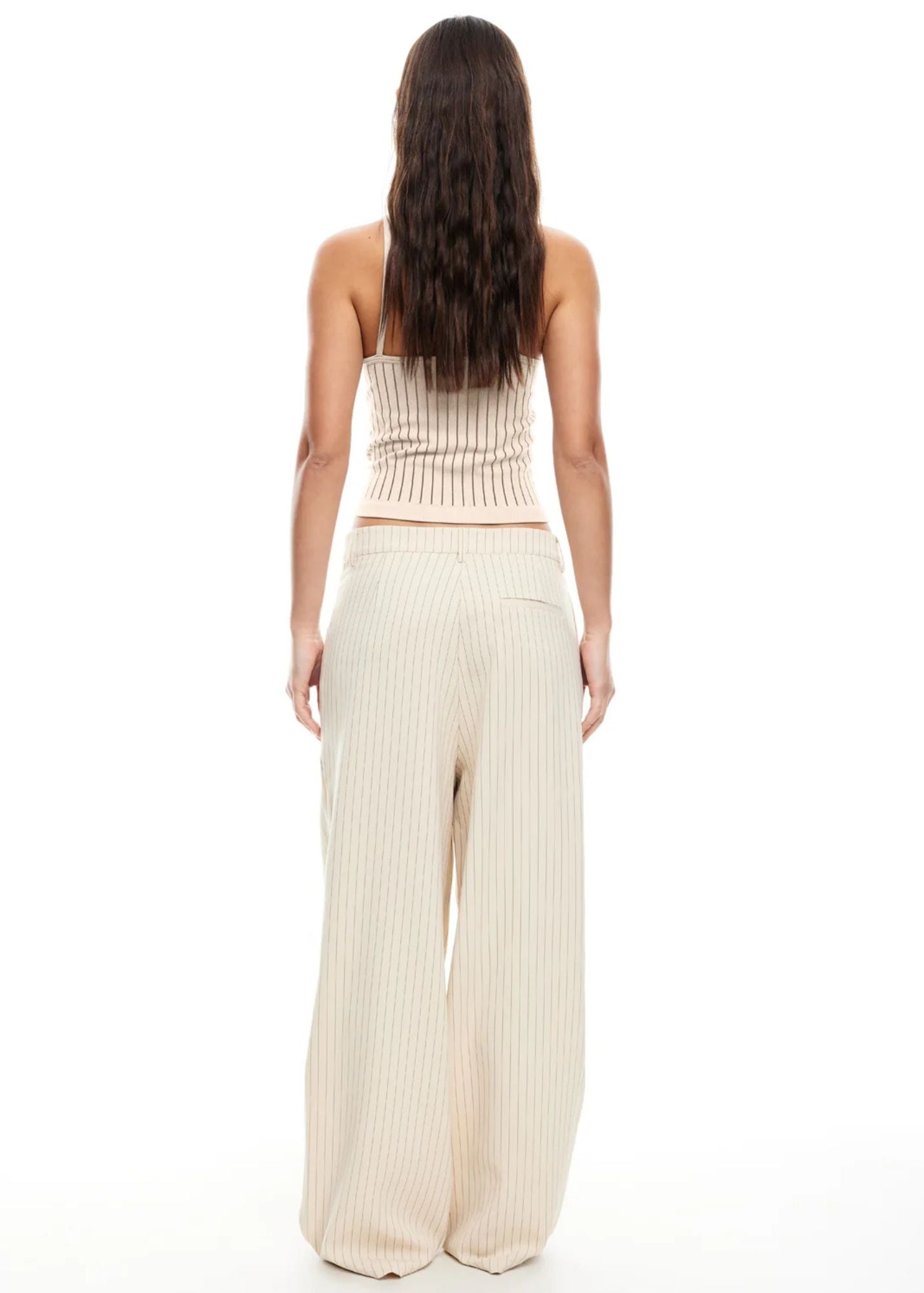 La Mesa Pant-Cream Pinstripe