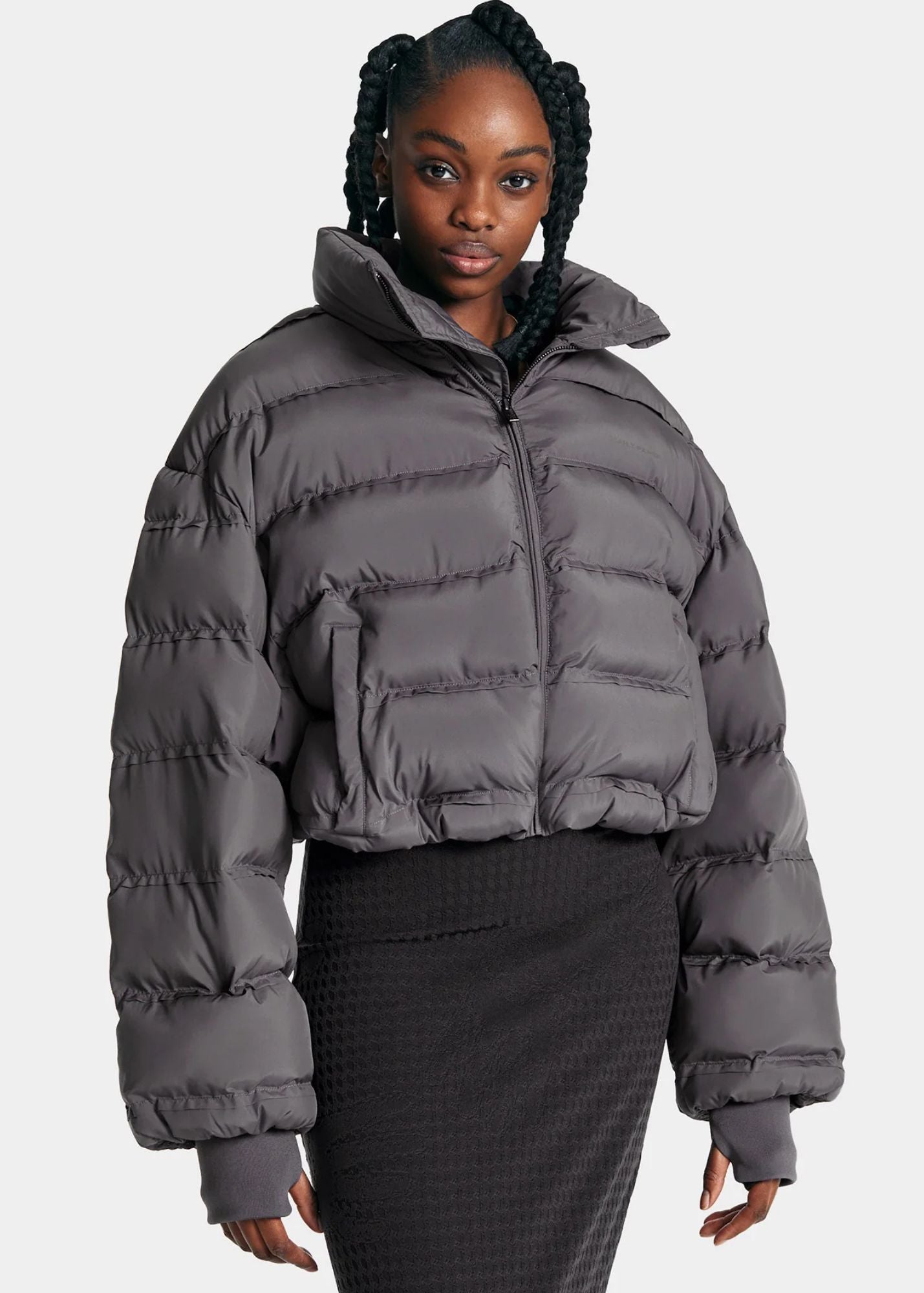 Sela Puffer Jacket-Nimbus Grey