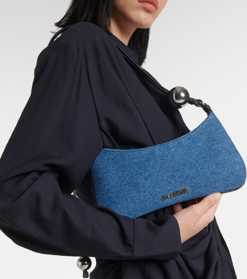 Le Bisou Perle denim shoulder bag