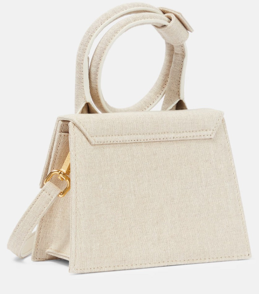 Le Chiquito Noeud cotton canvas shoulder bag