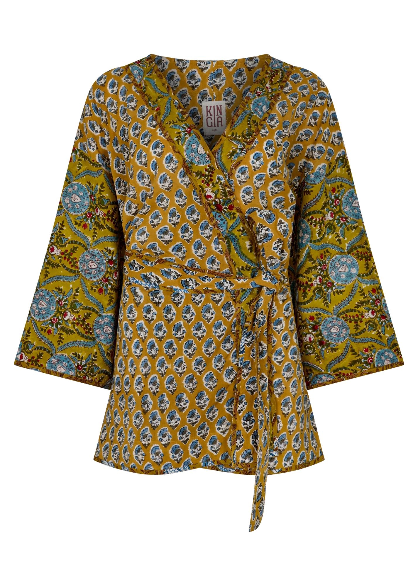 Zoya Block Print Souvenir Kimono-Multi