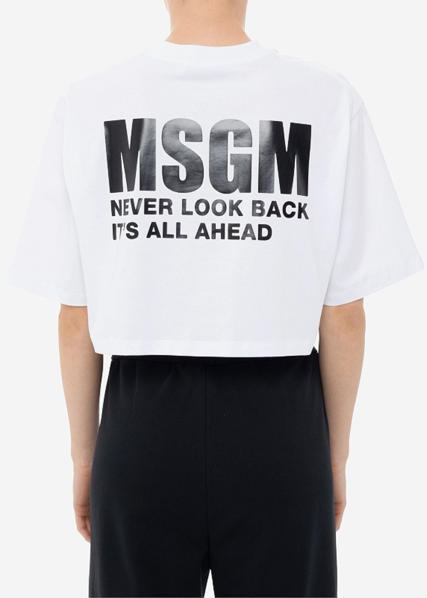 Logo Crop T-Shirt-White