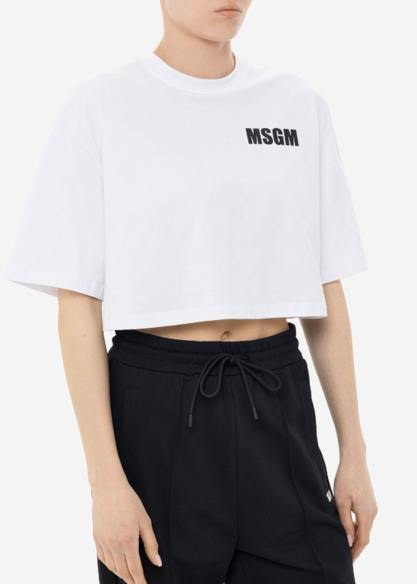 Logo Crop T-Shirt-White