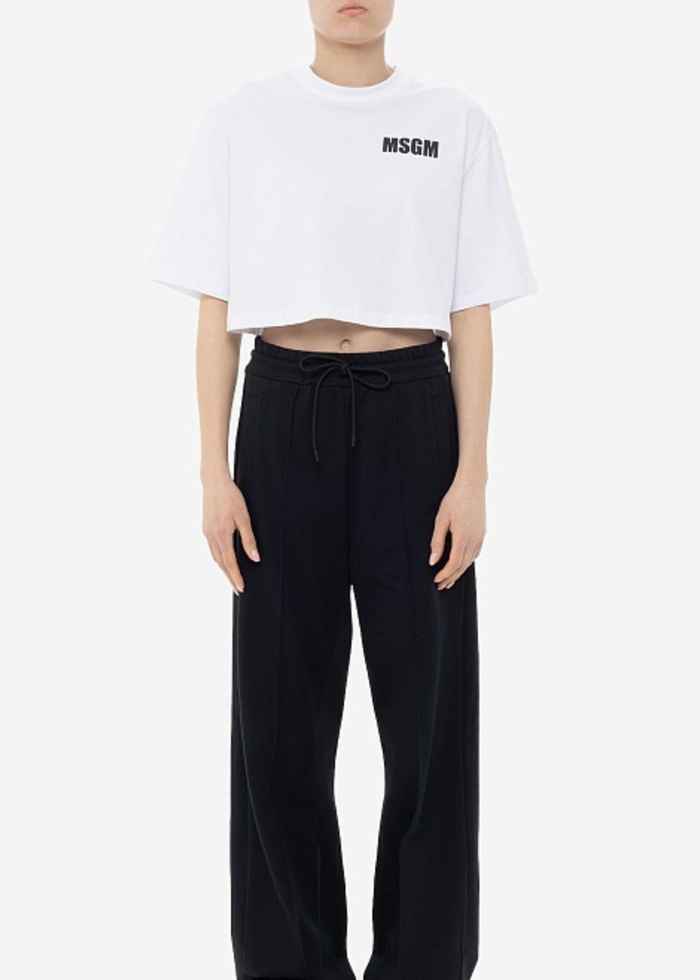 Logo Crop T-Shirt-White