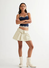 Utility Mini Skirt - Beige