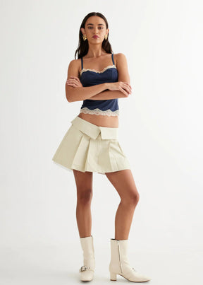 Utility Mini Skirt - Beige