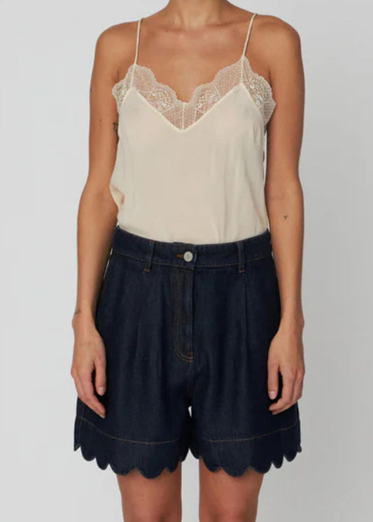 Blue Denim Short-Denim Blue