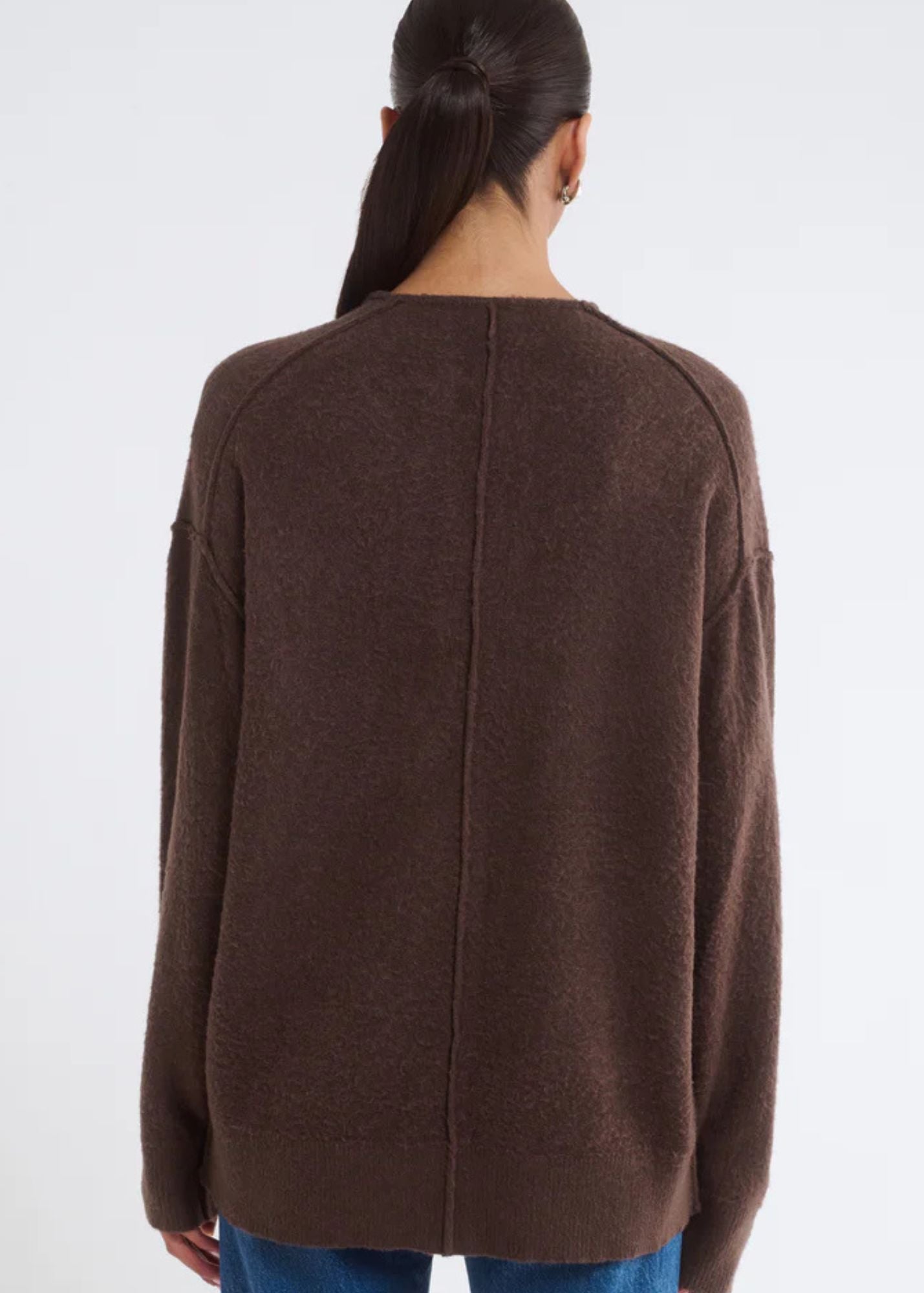 Longline Cardigan- Espresso