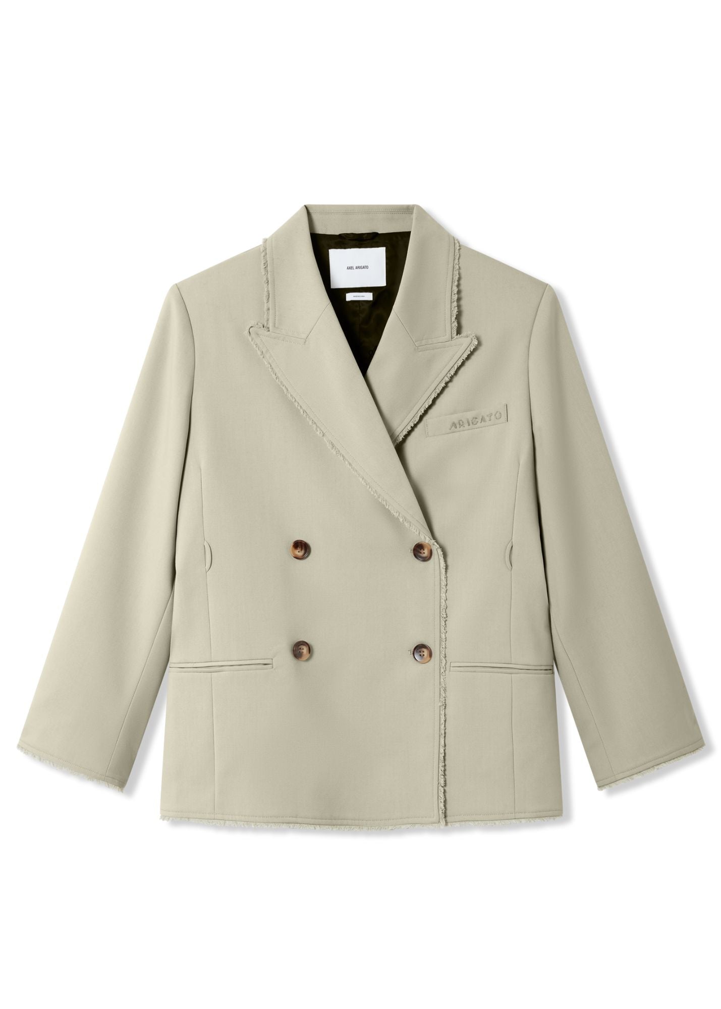 Thea Frayed Blazer-Dusty Green-Women