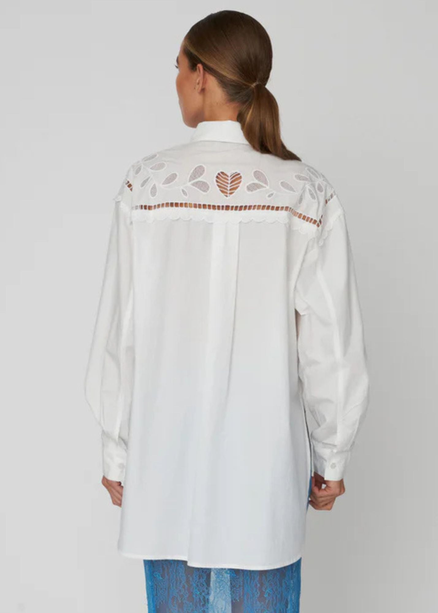 Anglaise Oversized Shirt-Offwhite