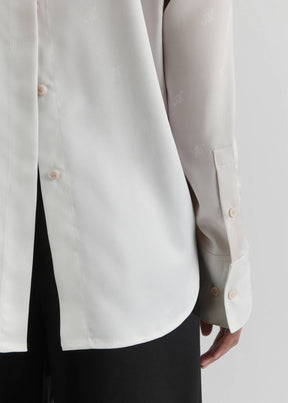 Ink Ombre Shirt-Pale Beige