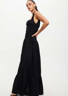 Heart Shaped Maxi Dress-Onyx