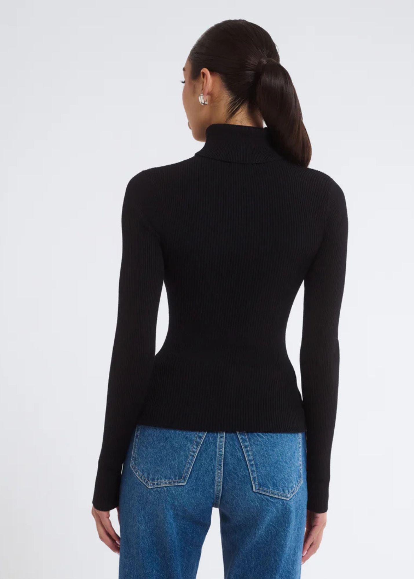 Turtleneck Top-Black