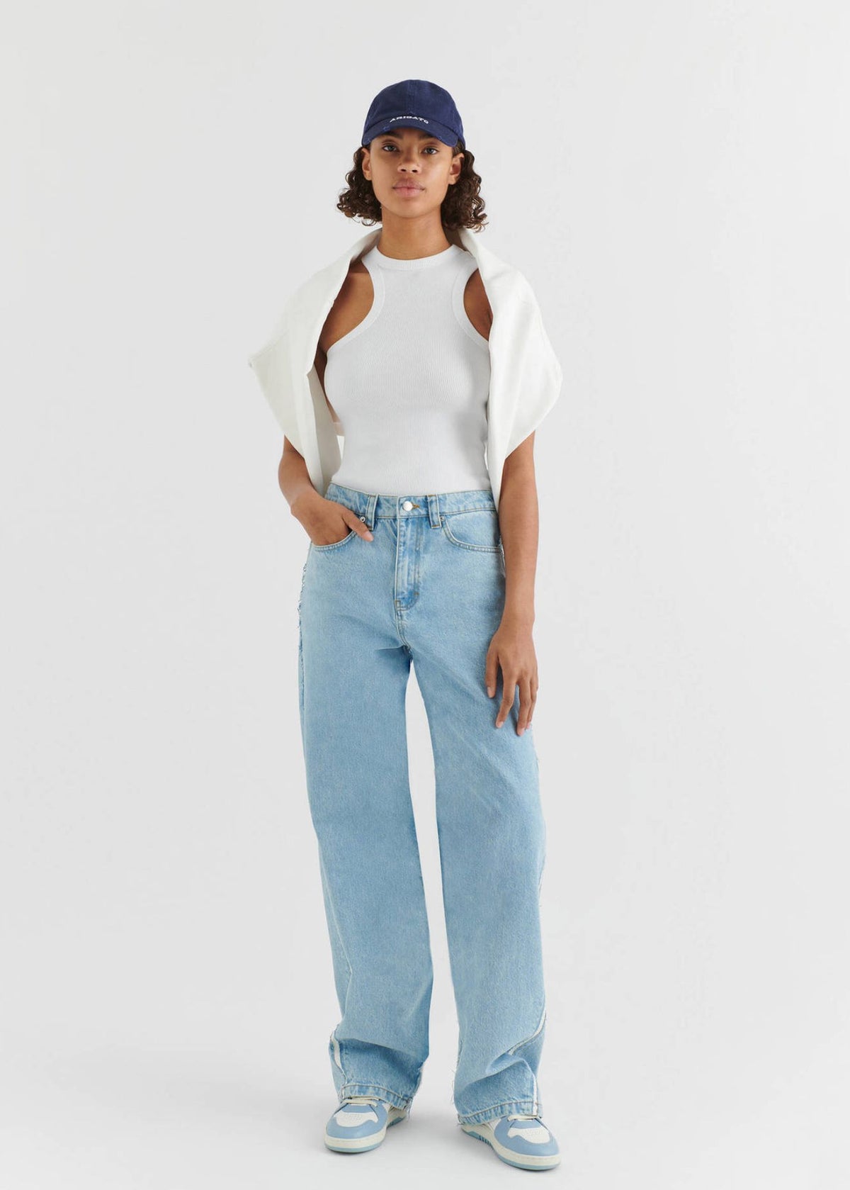 Studio Stripe Jeans-Light Blue