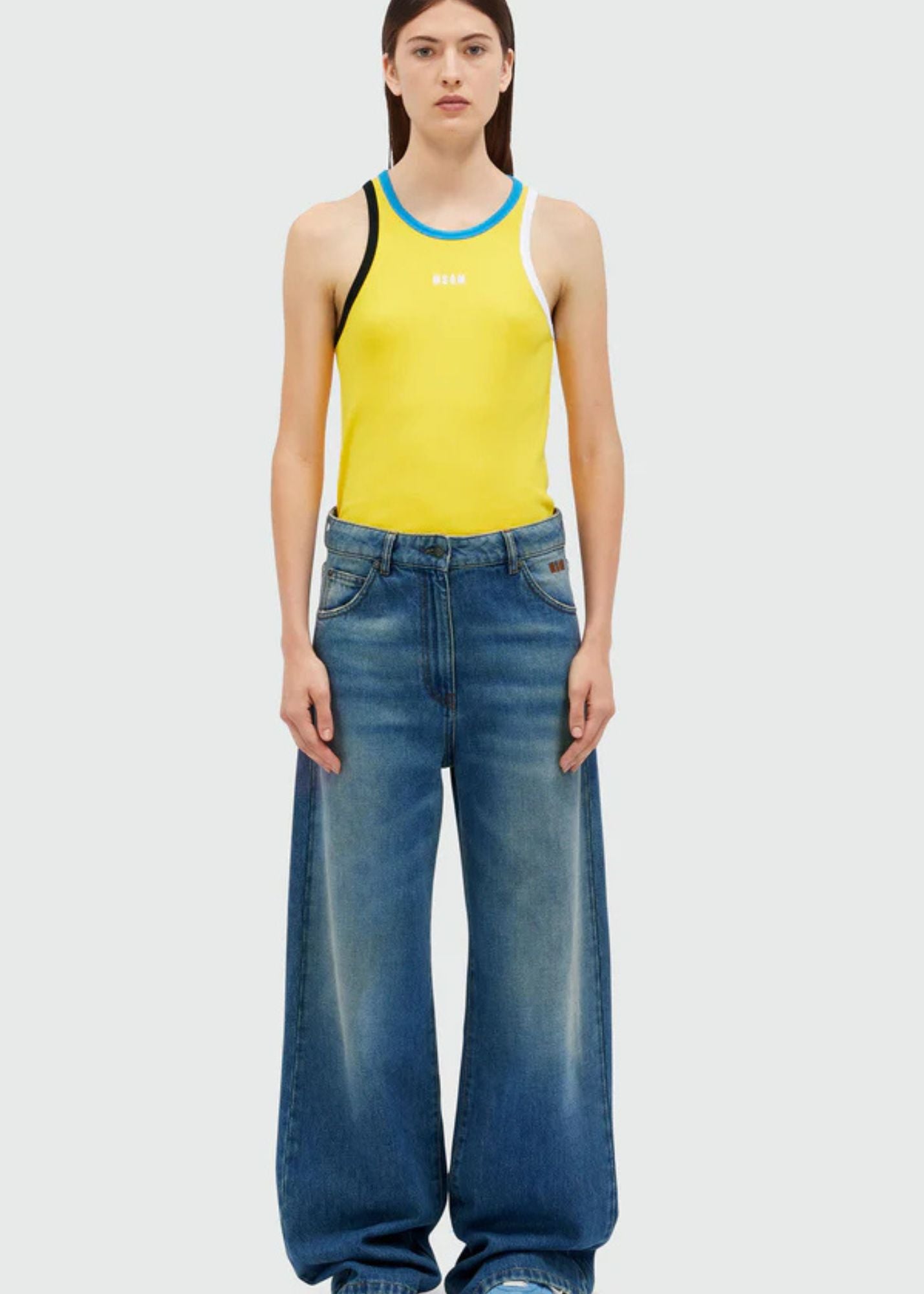 Wide Leg Pant-Blue