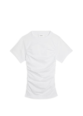 Ria Gathered T-Shirt-White