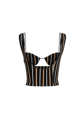 Odette Top - Onyx Stripe