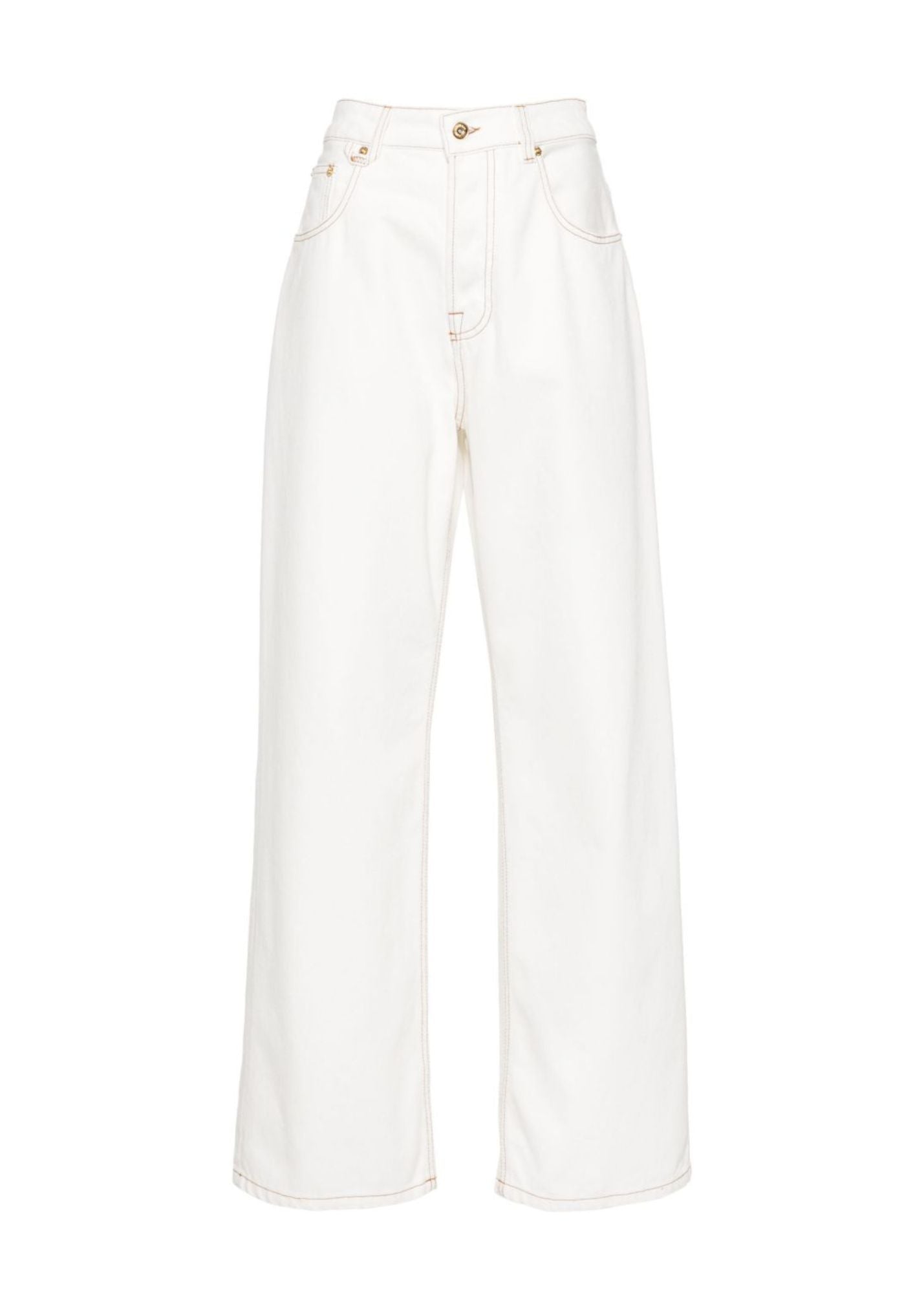 The wide de-Nîmes denim pants-Offwhite
